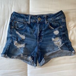 American Eagle “Next Level Stretch” Hi-rise shortie jean short